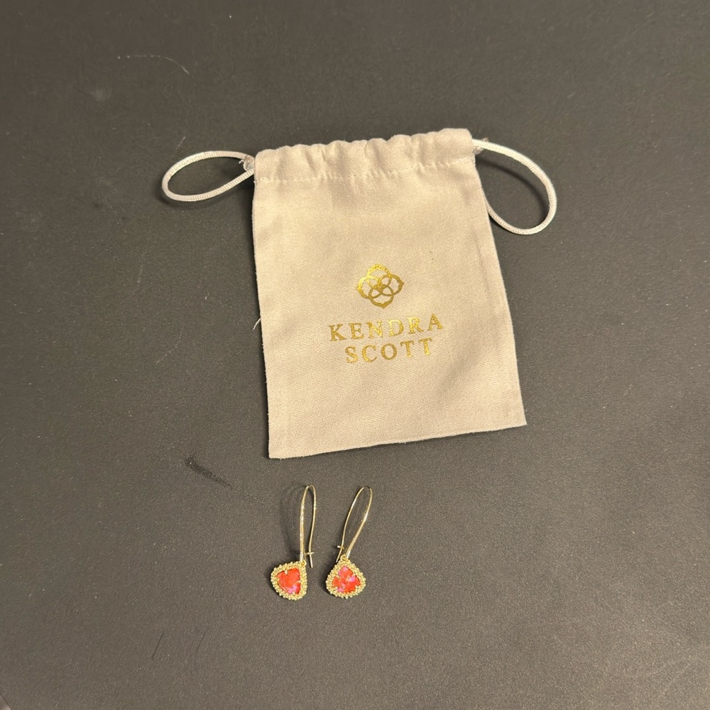 Framed Kendall Scott Gold Wire Drop Earrings in Bronze Gold